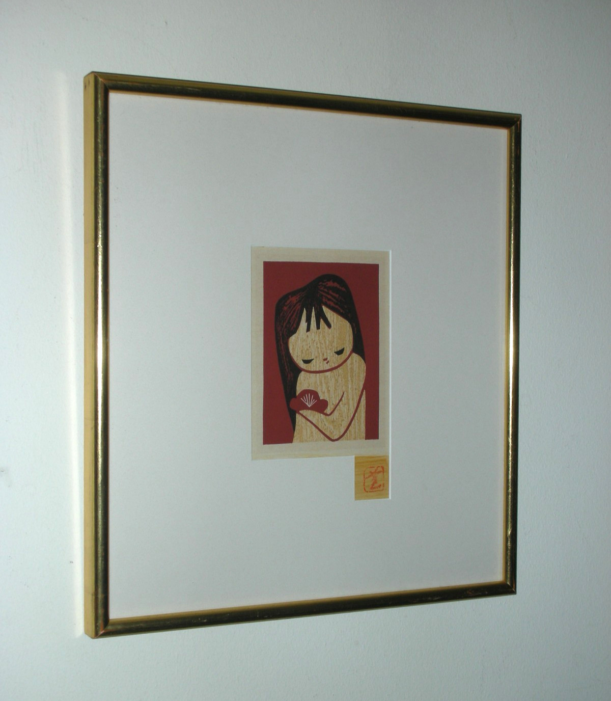 Vintage Japanese Woodblock Print by Kawano Kaoru (河野薫) - Girl and Fan Vintage Japanese Woodblock Print by Kawano Kaoru (河野薫) - Girl and Fan