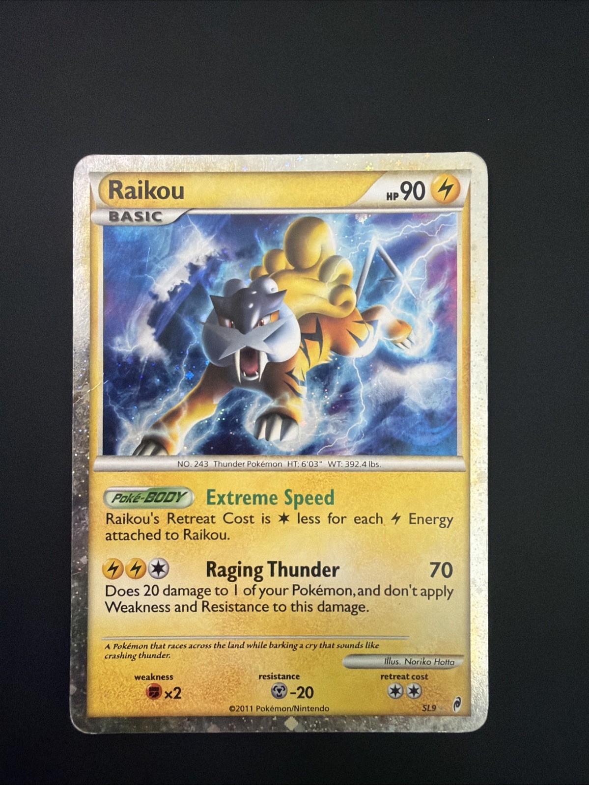 Raikou (Shiny) SL9 Call of Legends Holo LP- Vintage 2011 Shiny Legends 