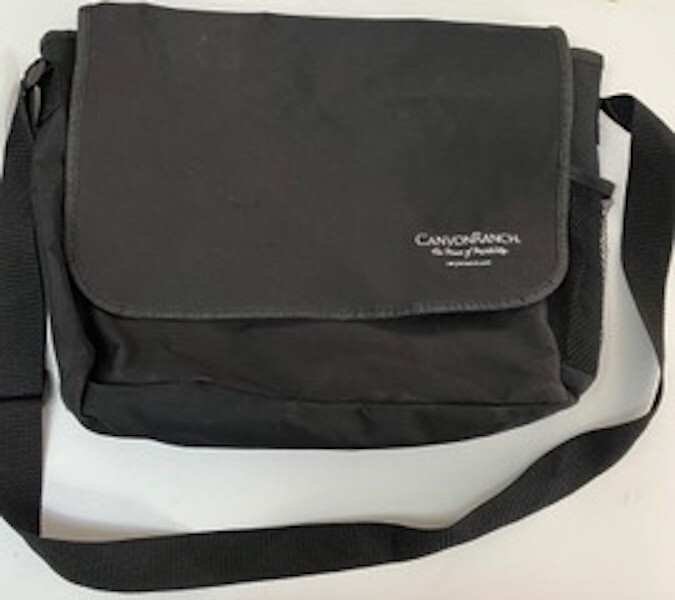 Vintage Canyon Ranch Power Of Possibility Black Nylon Messenger Bag