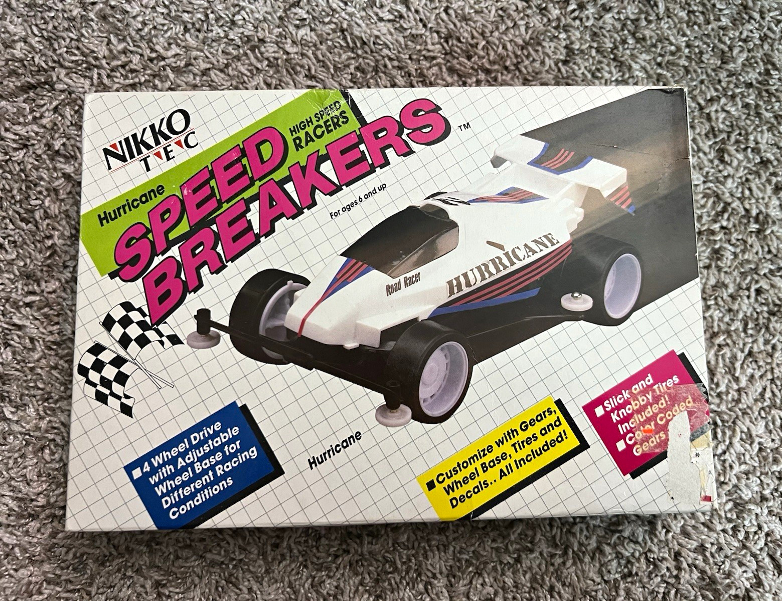 Nikko Speed Breakers Hurricane Road Racer High Speed Racers Car Set 1980s