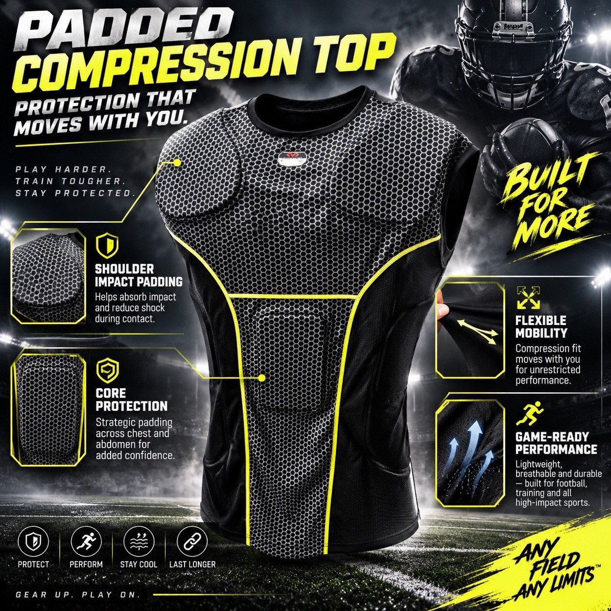 Bogo Mcdavid Rival Integrated Shirt XX-Large Bogo Mcdavid Rival Integrated Shirt XX-Large