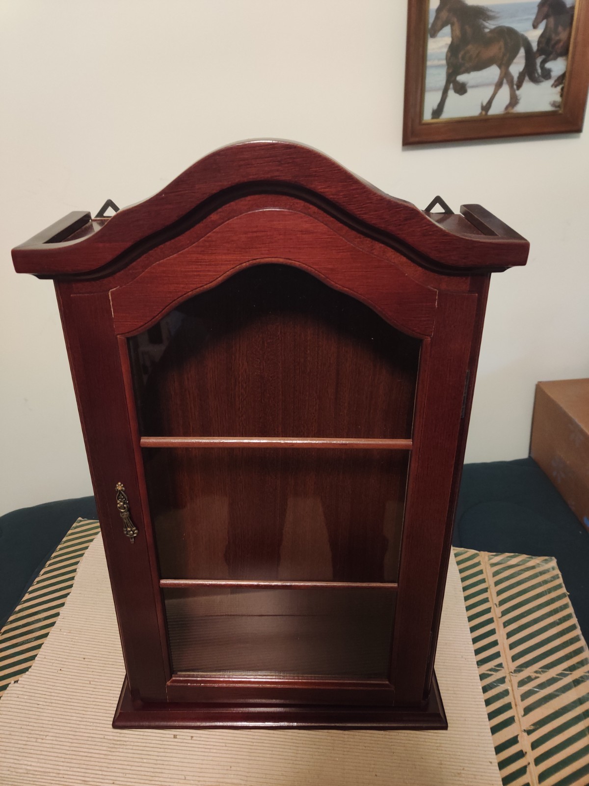 Vintage Wooden Wall Curio Cabinet Vintage Wooden Wall Curio Cabinet