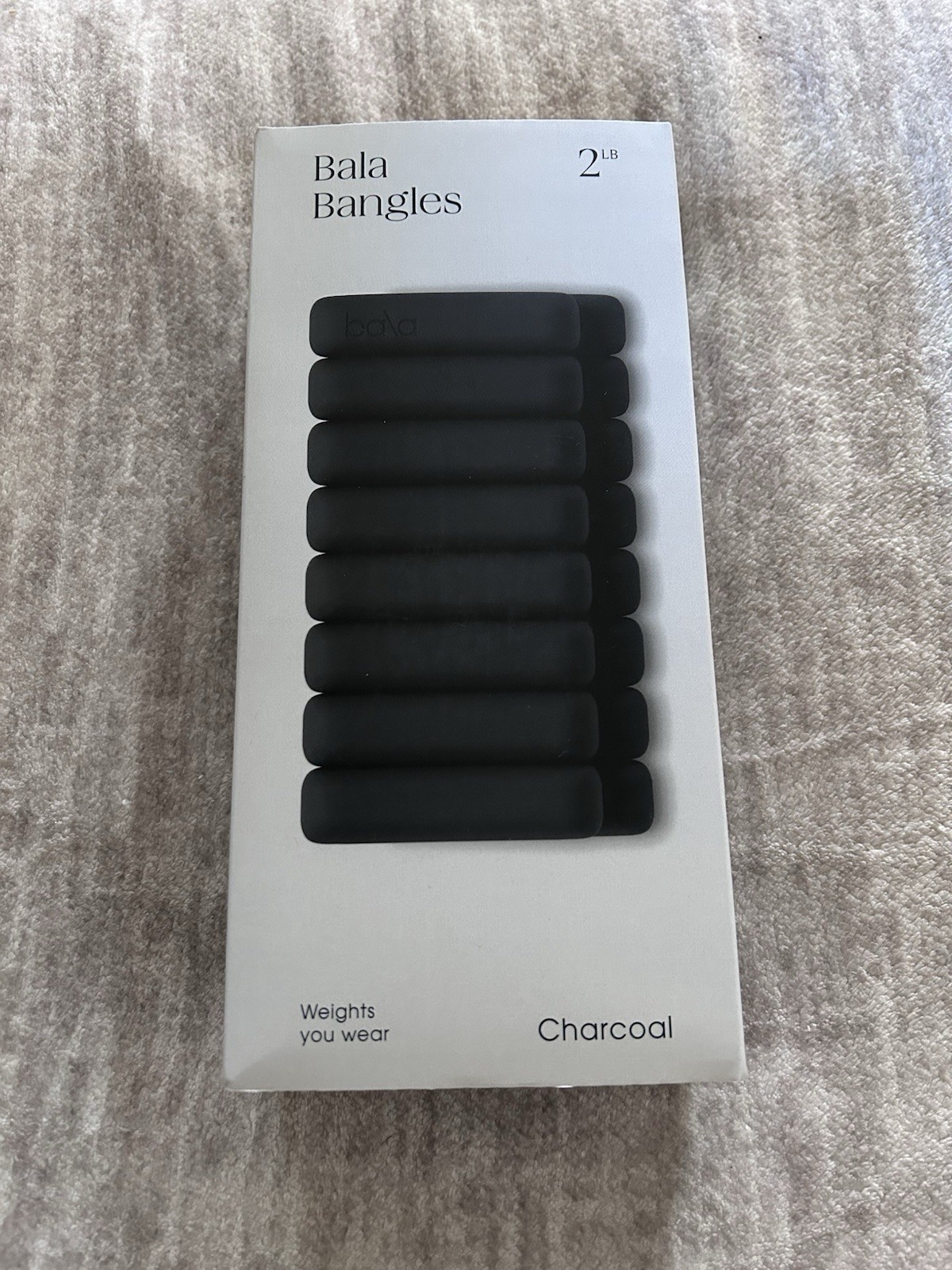Bala Bangles Charcoal Pair 2 Lb Each, Wrist/Ankle Weights