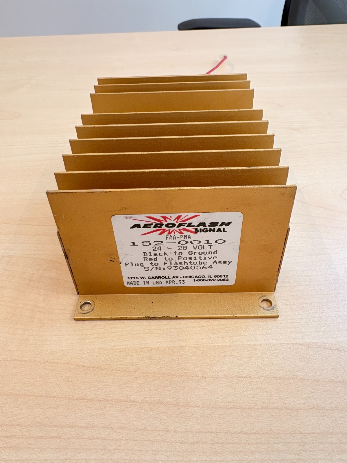 Aeroflash 152-0010 Aircraft Strobe Power Supply 24-28V FAA-PMA Cessna