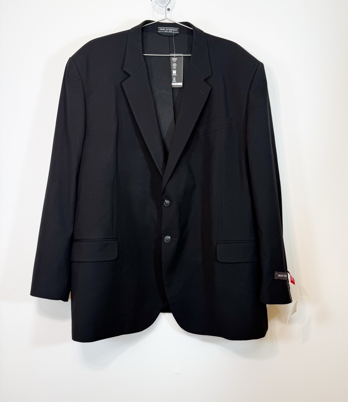 $259 New 52R Bert Pulitzer Men Blazer Black Classic Fit $259 New 52R Bert Pulitzer Men Blazer Black Classic Fit