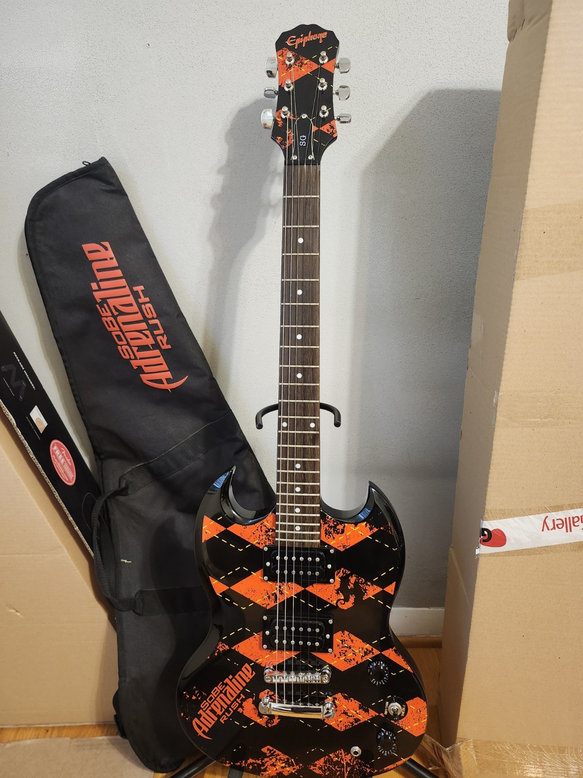 Epiphone Sobe Adrenaline Rush SG Guitar With Gig Bag