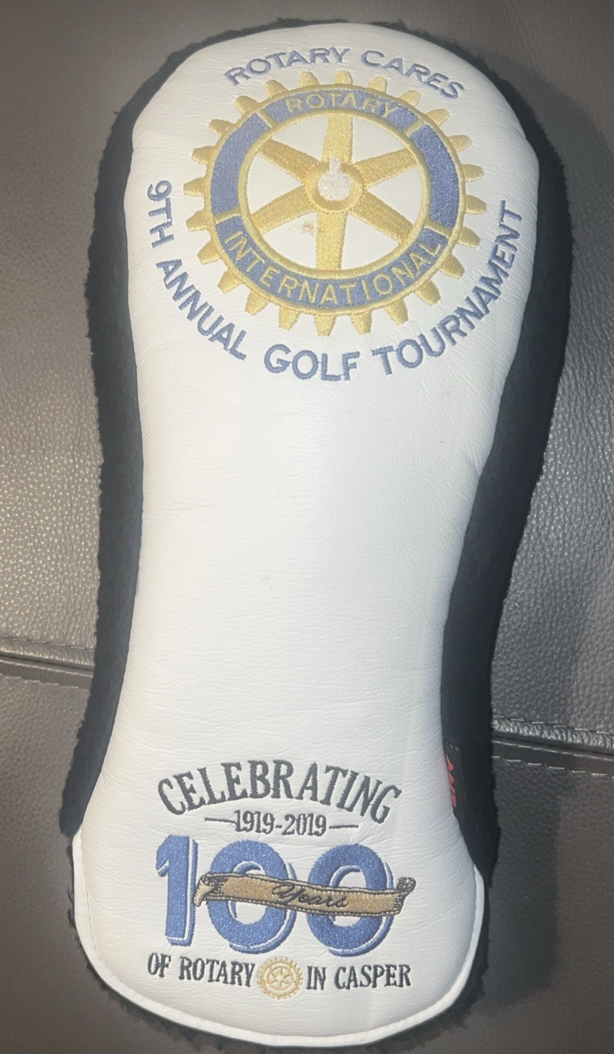 Rare Rotary International Embroidered Logo Driver Headcover 100 yrs