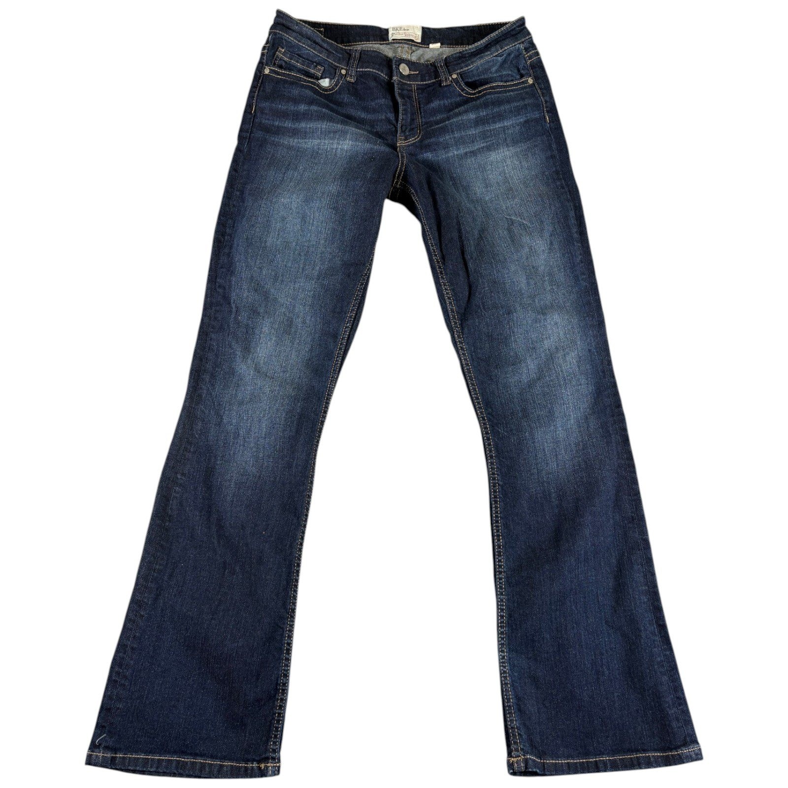BKE Payton Bootcut Jeans Womens 30R Blue Denim Stretch Dark Wash Casual Mid Rise