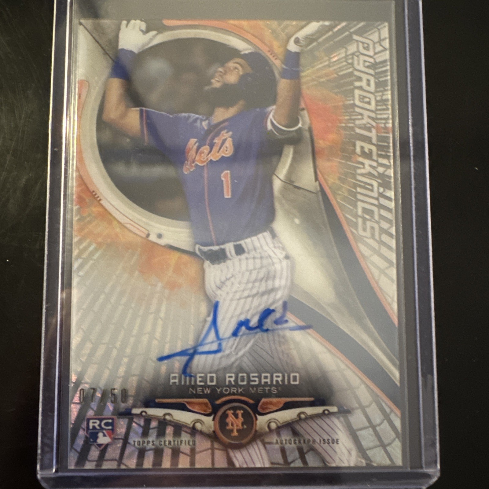 2018 Topps High Tek PyroTEKnics Auto /50 Amed Rosario #PYT-AR Rookie RC 2018 Topps High Tek PyroTEKnics Auto /50 Amed Rosario #PYT-AR Rookie RC