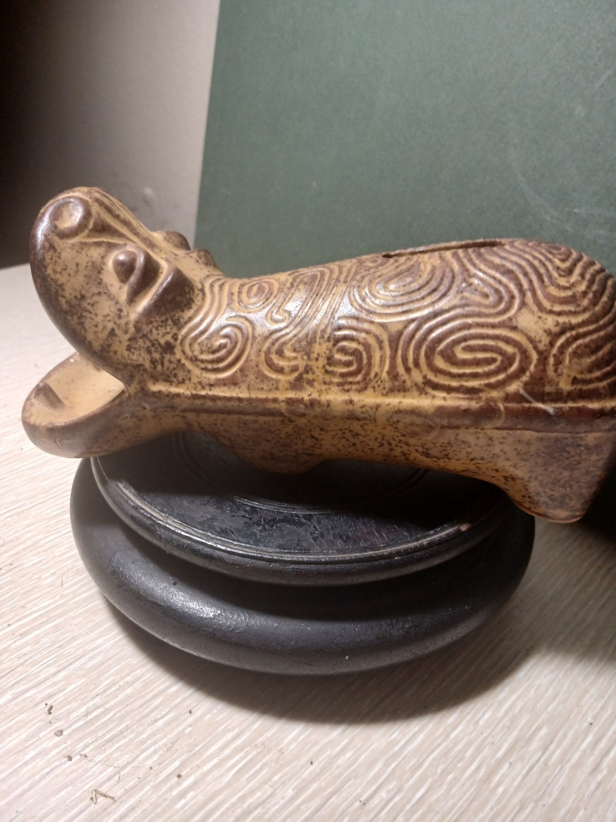 1960 Bennington Potters Hippotamus Coin Bank Artist David Gil # 1715 1960 Bennington Potters Hippotamus Coin Bank Artist David Gil # 1715
