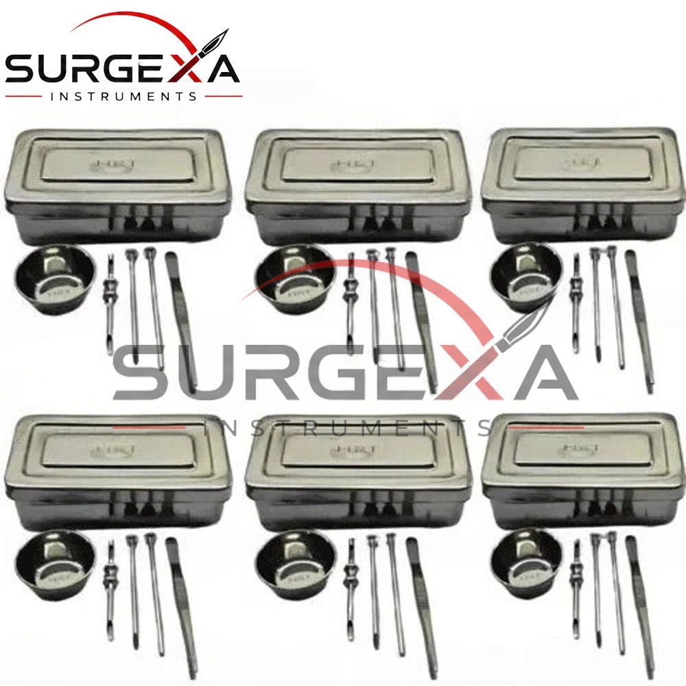 6 Sets HRT Trocar 4.5mm & 3.5mm Hormone Replacement Pellet Insertion Kit