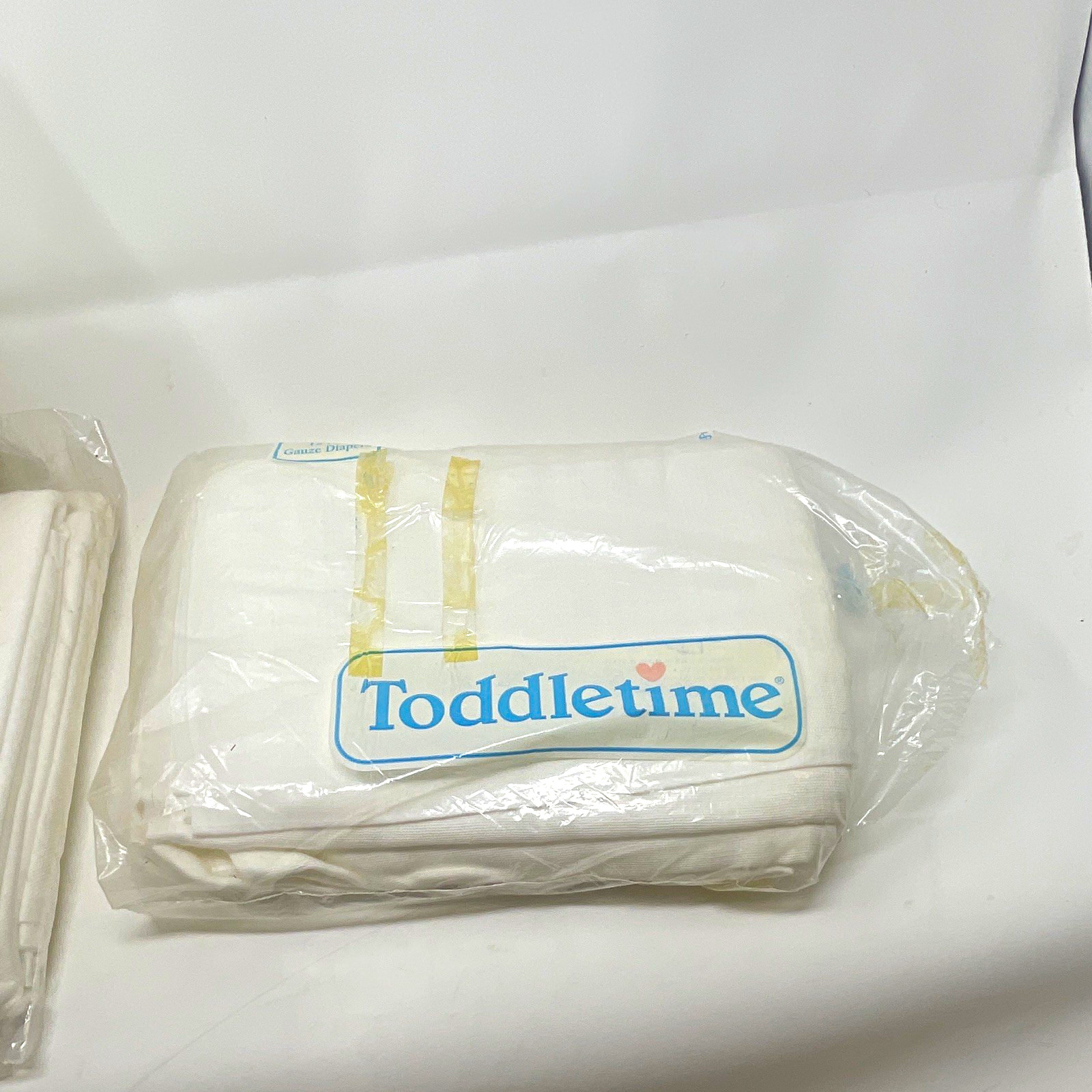 VTG Toddletime Flat Gauze Diapers Flat 100% Cotton White As-Is OpenedPacksRandom