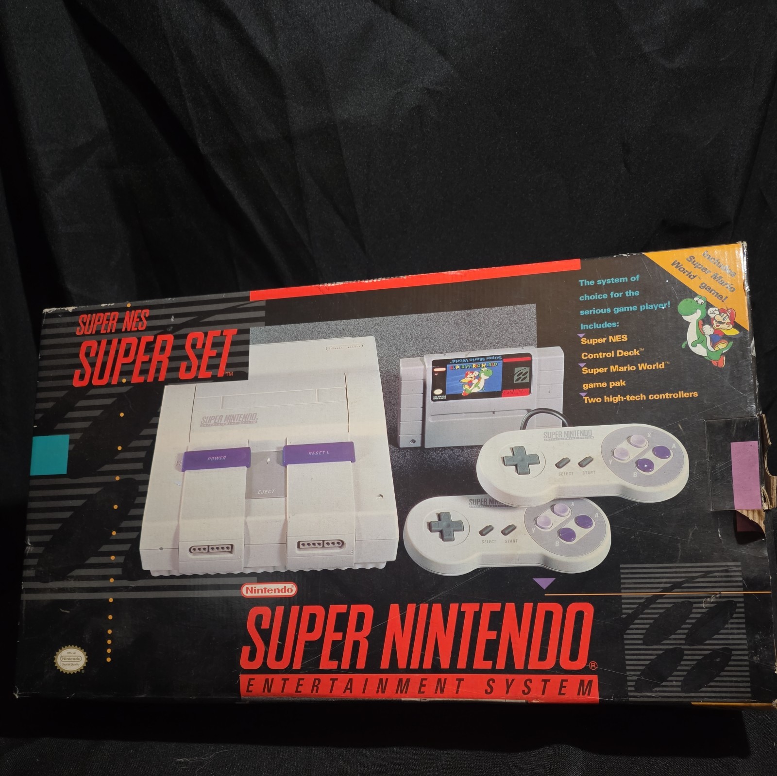 Vintage Nintendo SNES Super Set Console Box, Original Styrofoam, packaging, MINT