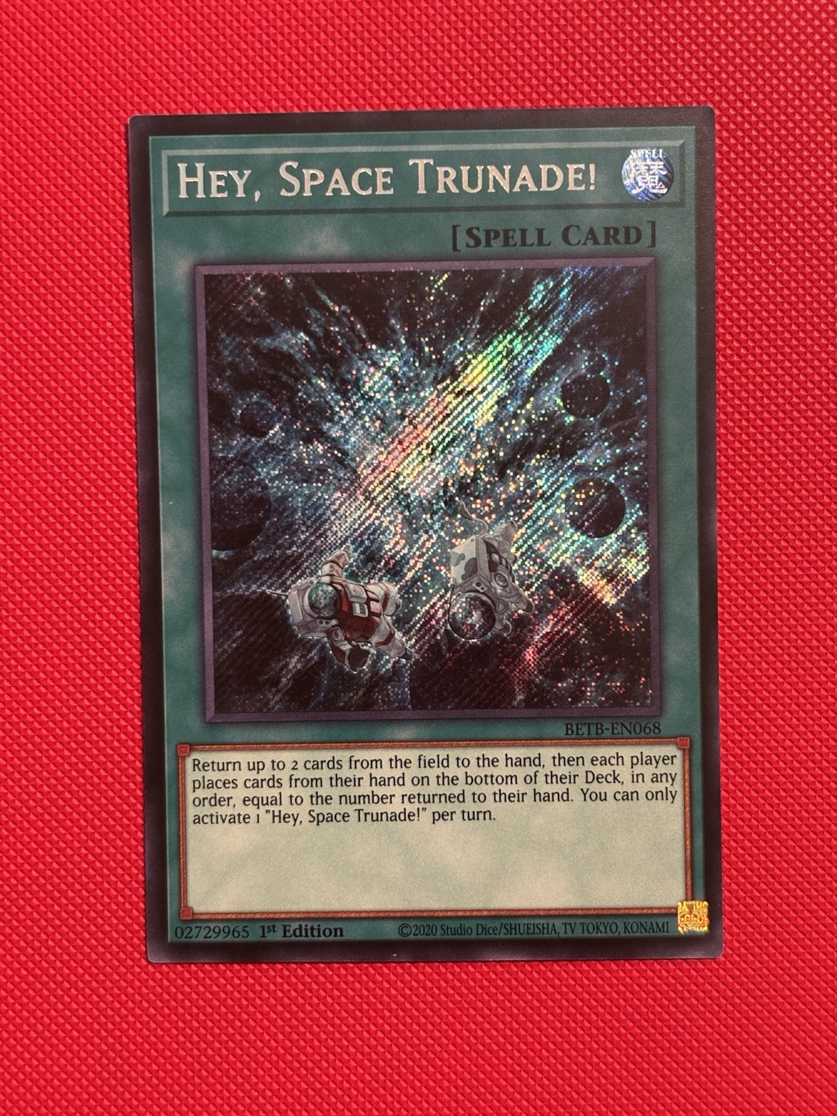 Yugioh Hey, Space Trunade BETB-EN068 Secret Rare 1st Ed NM SHIPS ASAP Yugioh Hey, Space Trunade BETB-EN068 Secret Rare 1st Ed NM SHIPS ASAP