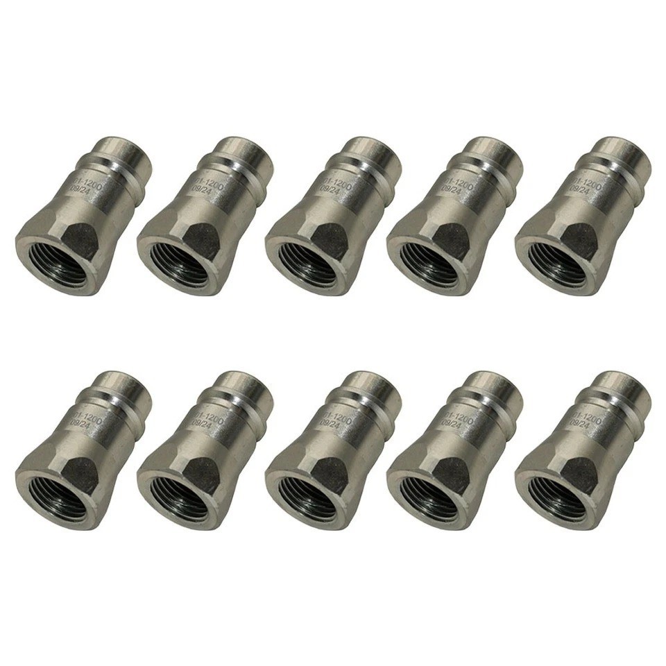 8010-4 10 Pack Male Hydraulic Coupler 1/2