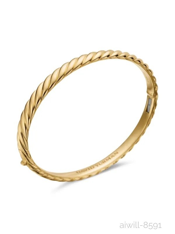 NEW 18K Yellow Gold Sculpted Cable Bangle BraceletDavdYurrman6.2mm size M NEW 18K Yellow Gold Sculpted Cable Bangle BraceletDavdYurrman6.2mm size M