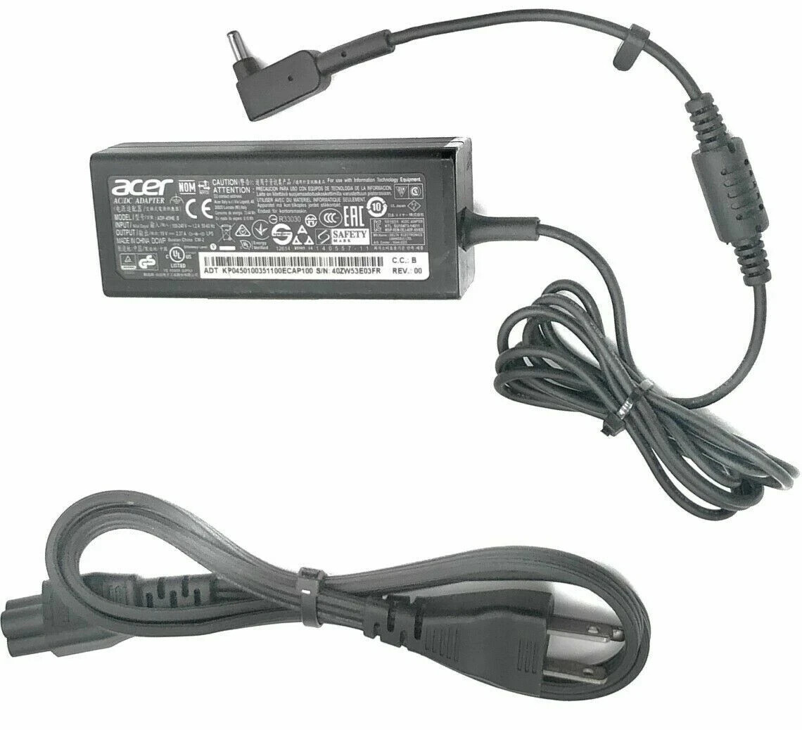 Genuine Original Acer 45W 19V 2.37A AC Adapter Charger PA-1450-26 A13-045N2A 3mm