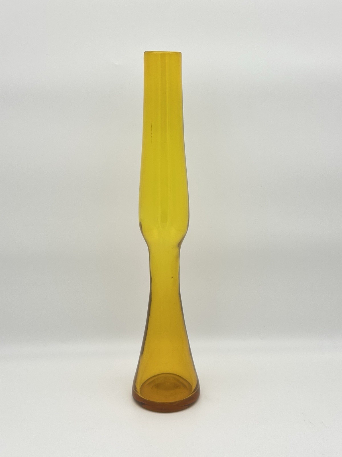 Vintage Blenko Glass 6024 Tall Large Rocket Vase Jonquil