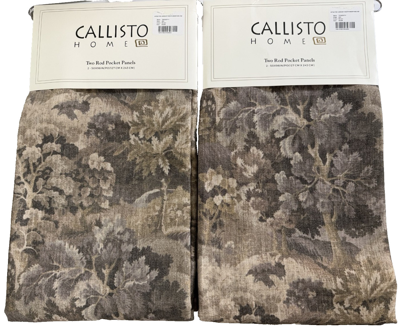 New Callisto Home Antique Tree Landscape Tapestry Drapes 50