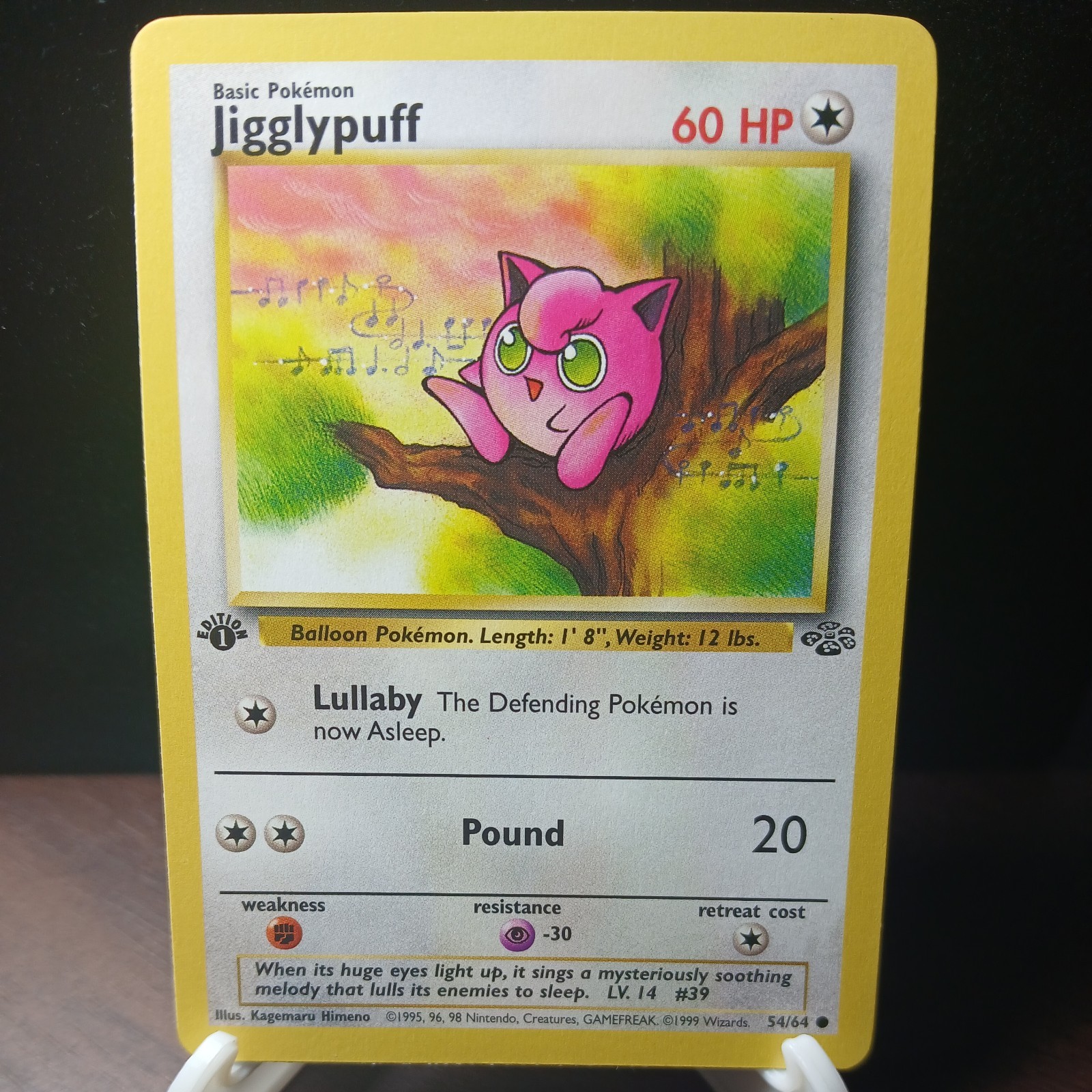 Vtg Pokemon 1st Edition Jungle Jigglypuff 54/64 LP+/NM C pics WOTC