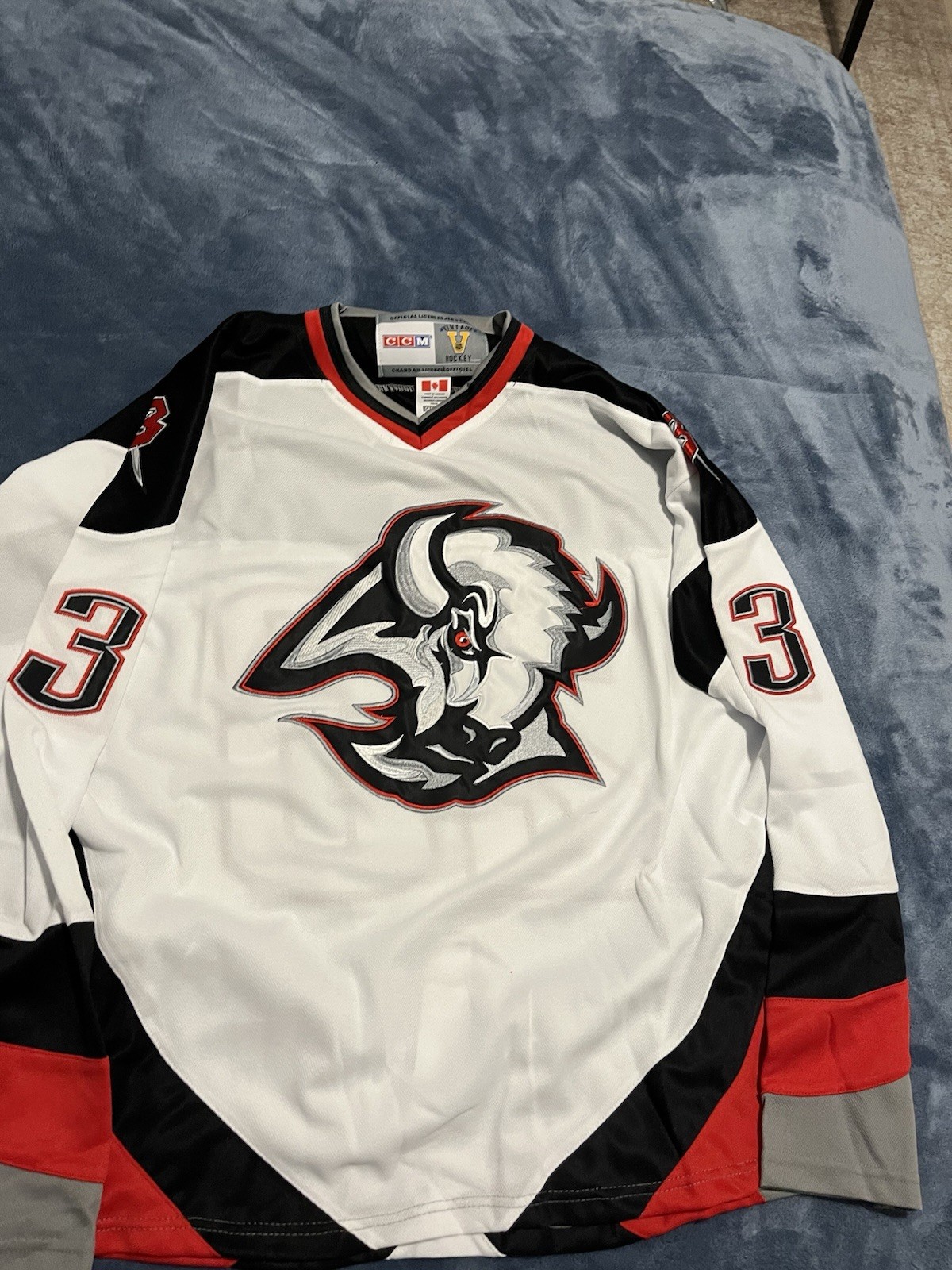 Vintage Chris Drury Buffalo Sabers White Jersey Size Large 52