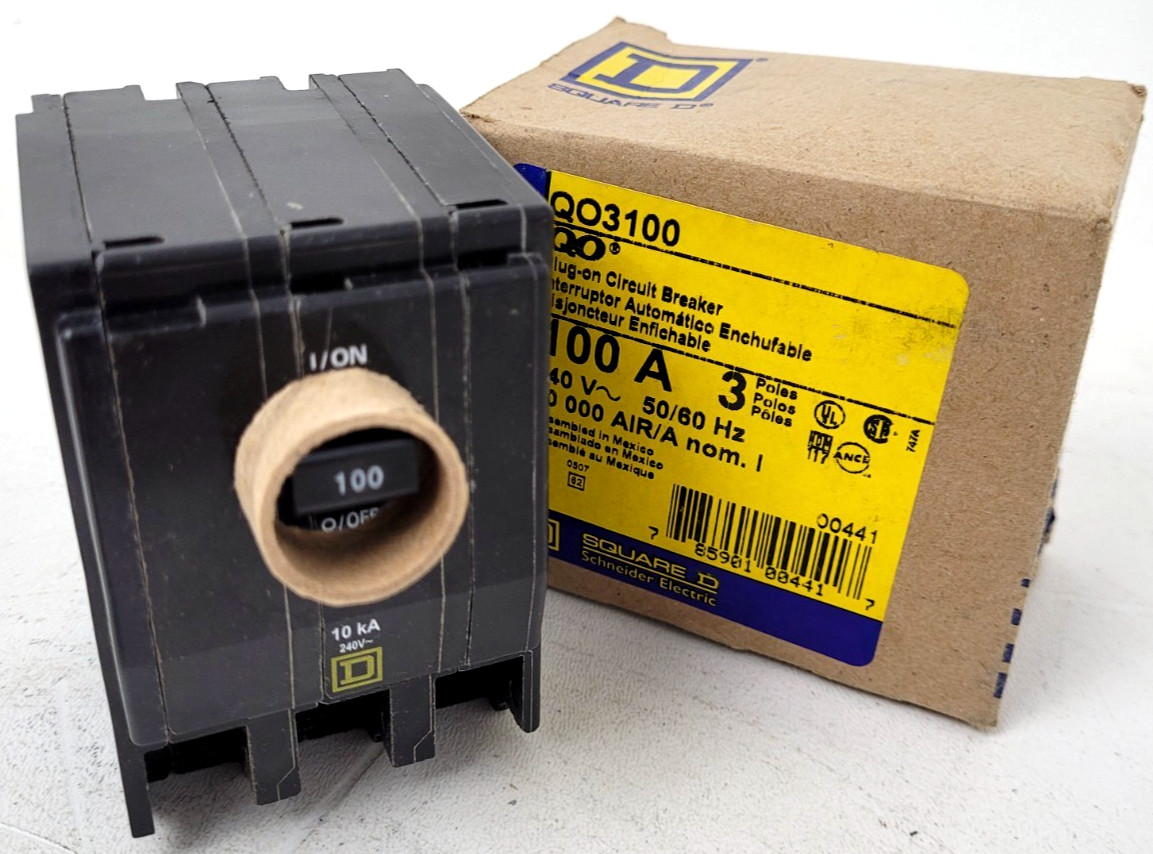 QO3100 Square D 100 Amp Circuit Breaker - Next Day Option - New