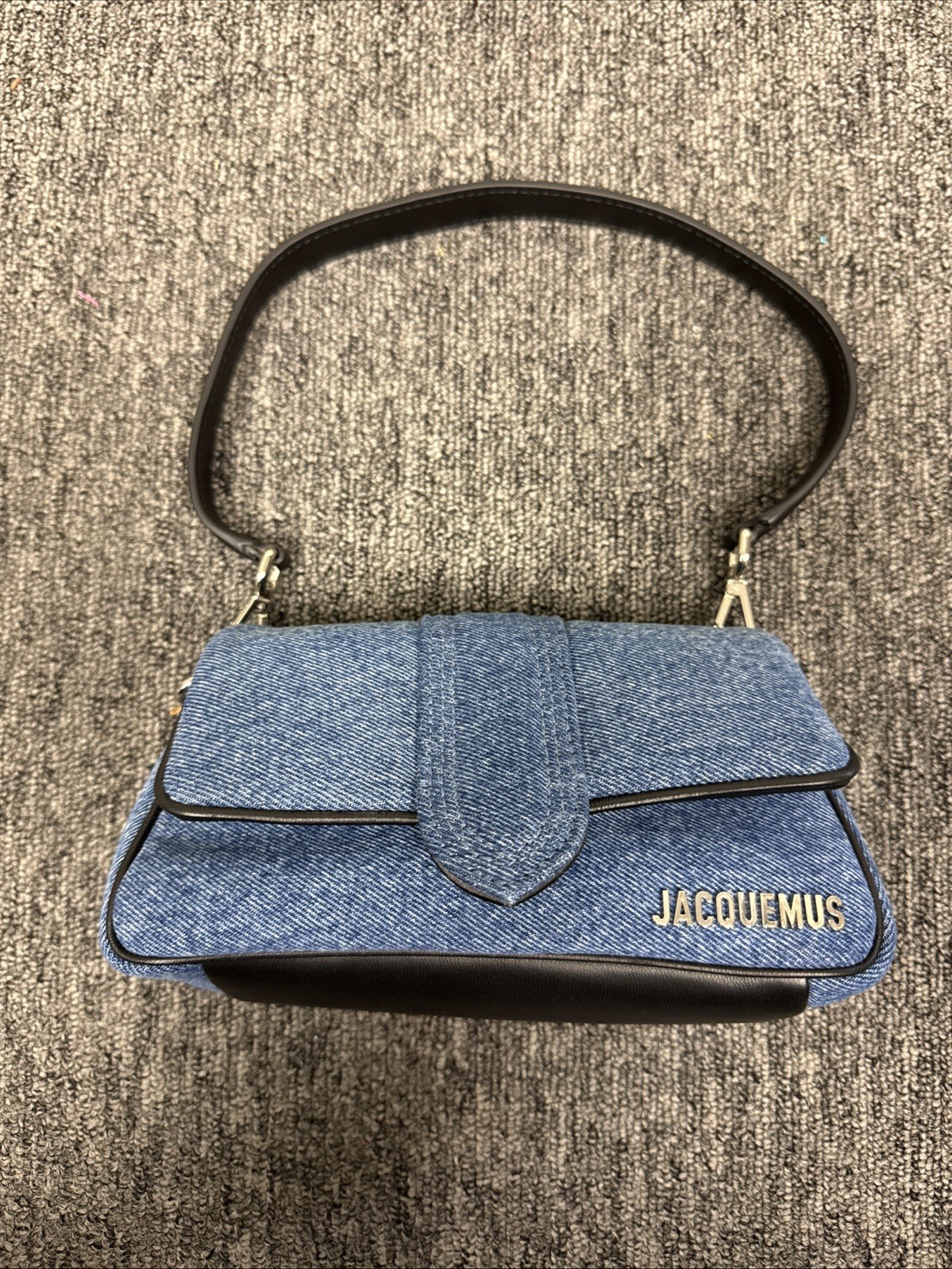 Jacquemus Blue Denim Le Petit Bambimou Shoulder Bag 