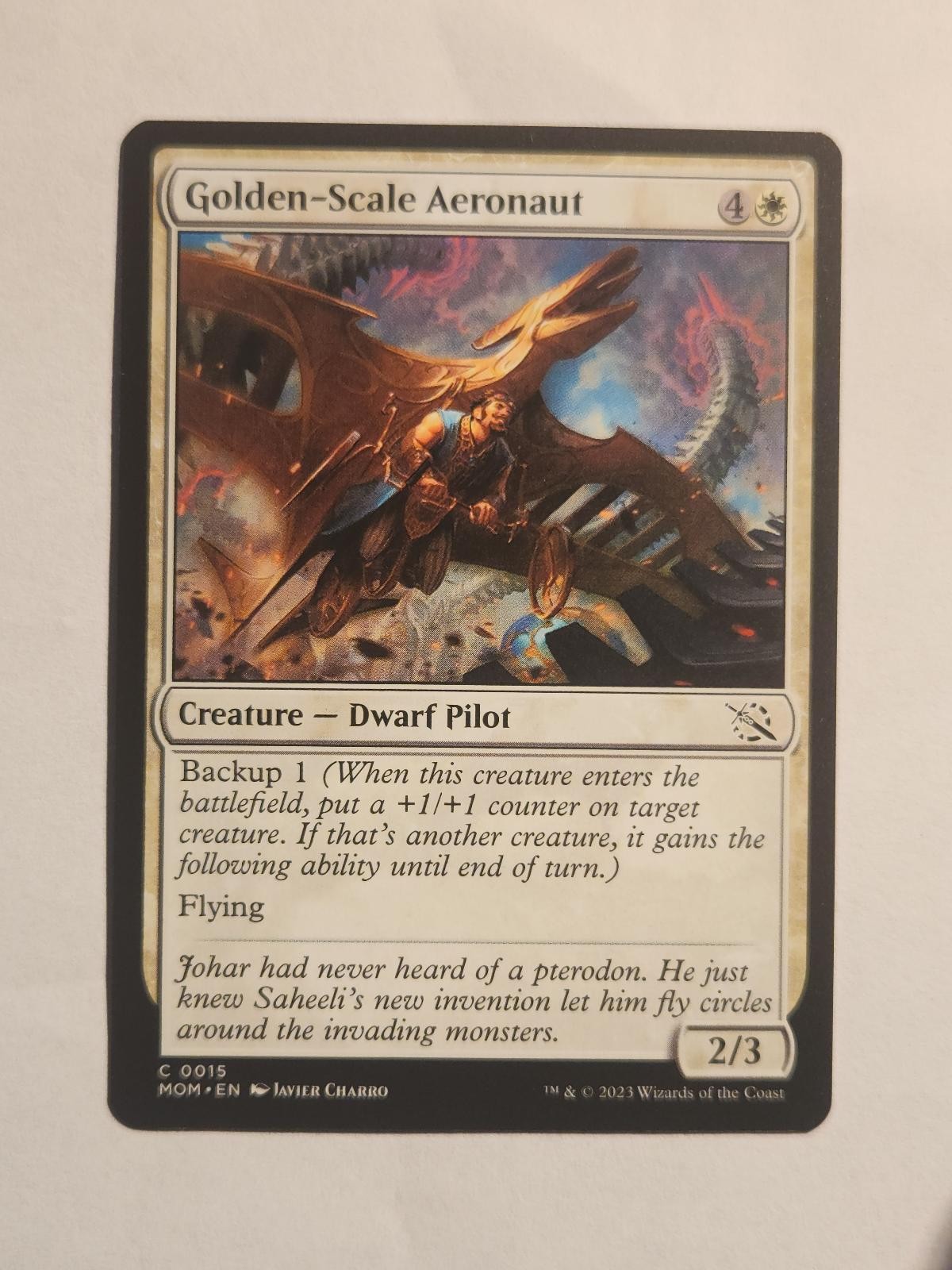 Golden-Scale Aeronaut 15 March of the Machine Magic: The Gathering Common LP