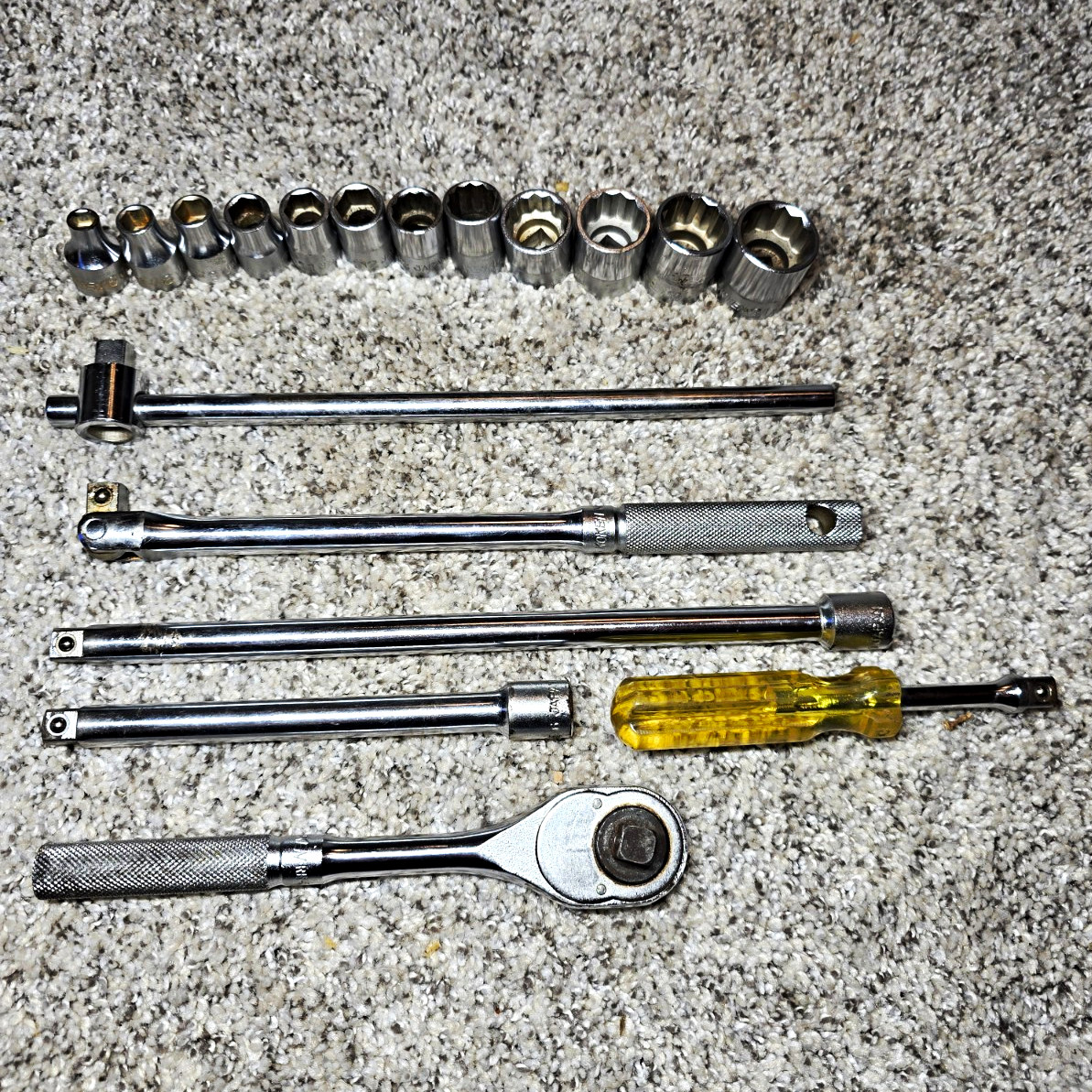 Vintage Lot Of Koken Japan Quality Mechanics Tools Ratchet Extensions Sockets