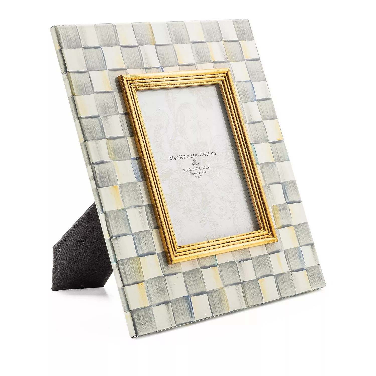 Mackenzie-Childs Sterling Check Enamel Frame, 5 X 7 Mackenzie-Childs Sterling Check Enamel Frame, 5 X 7