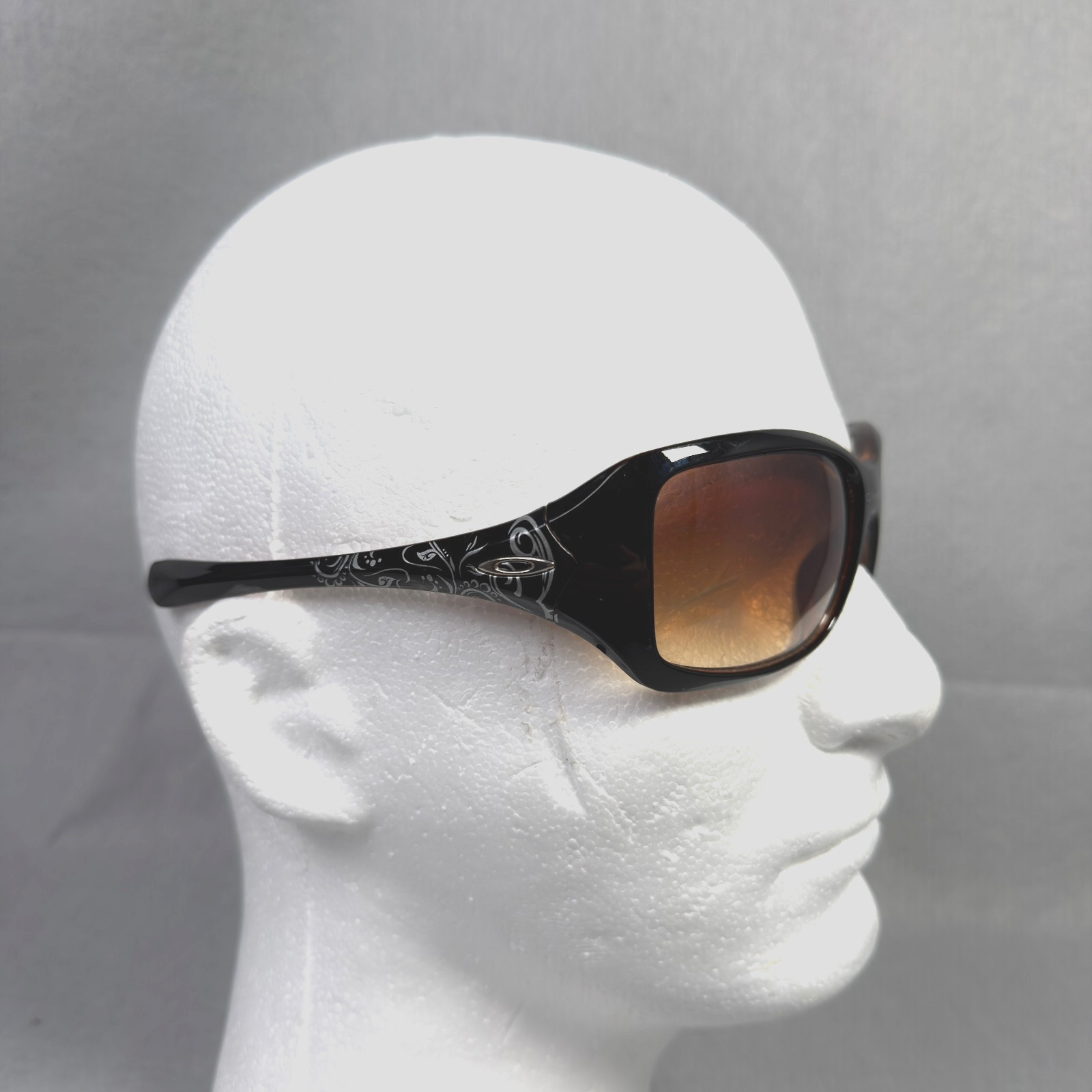 Vintage Oakley Ravishing Womens Sunglasses Brown Floral Bug Eye Y2K FRAMES ONLY