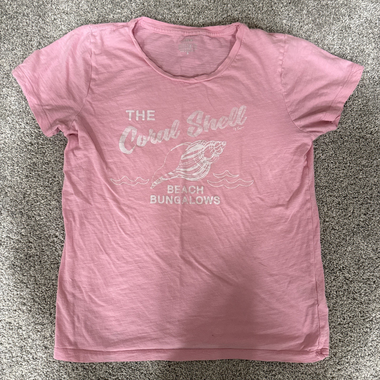 Woman’s J.Crew Collector Tee Small Pink The Coral Shell