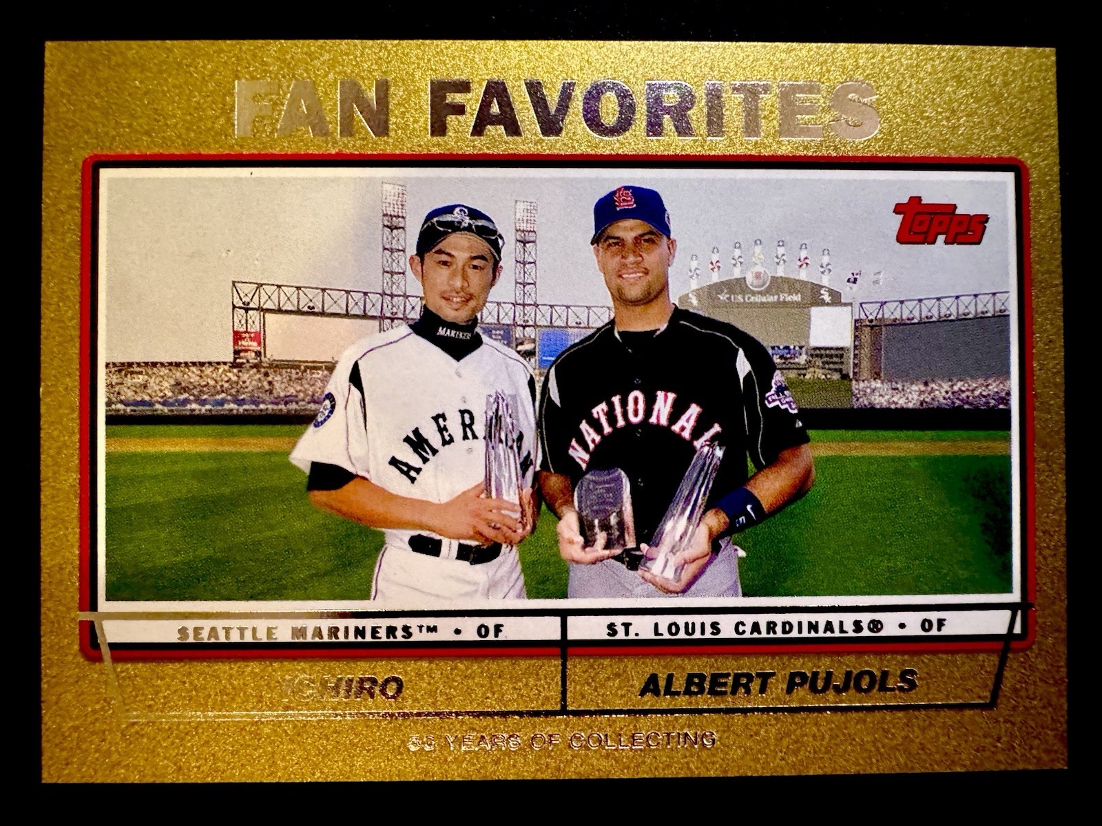 2004 Topps Baseball Ichiro Suzuki Albert Pujols 694 Fan Favorites Gold /2004 NM