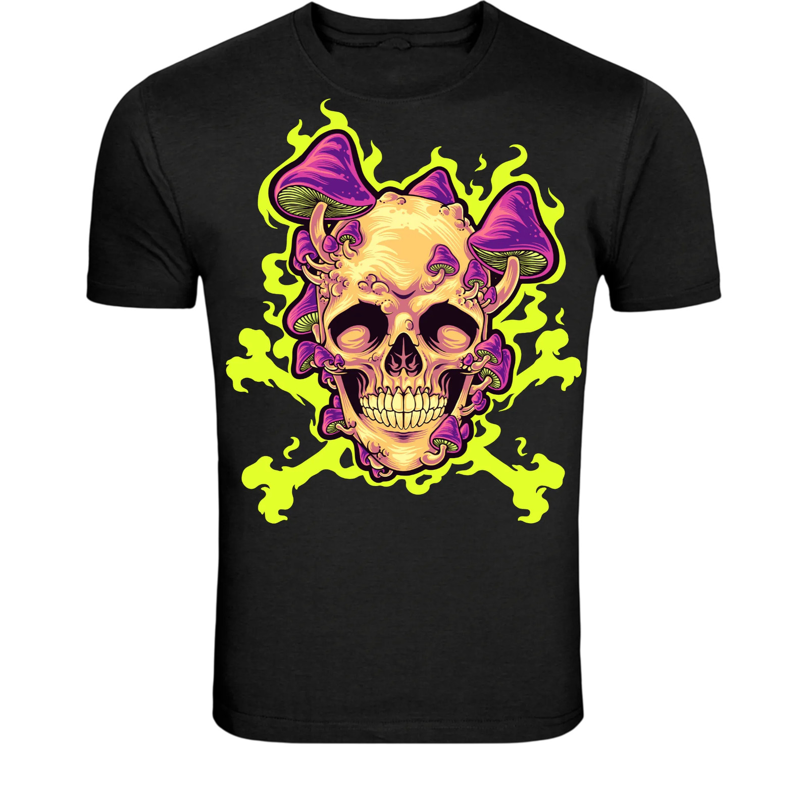 Psychedelic Skull Mushroom T-Shirt - Trippy Skull Shroom Graphic Psychedelic Skull Mushroom T-Shirt - Trippy Skull Shroom Graphic
