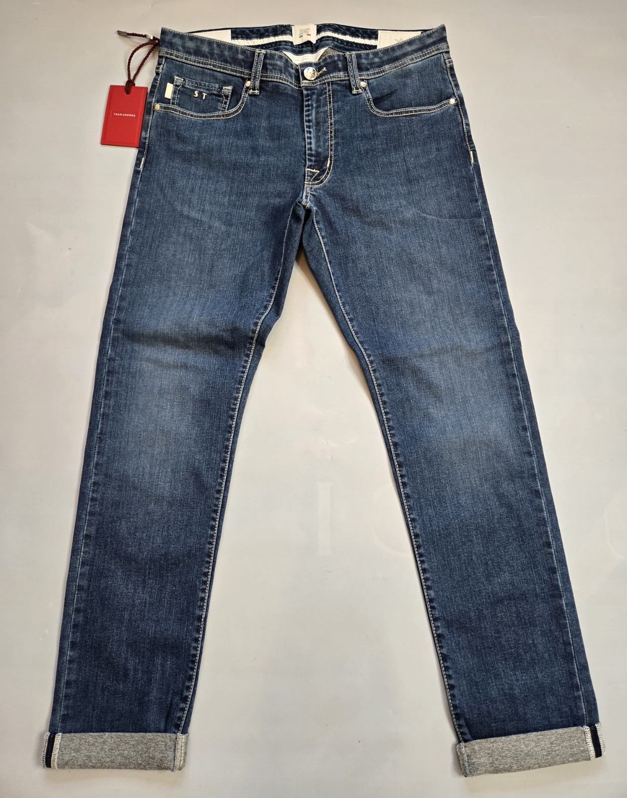 TRAMAROSSA MICHELANGELO REGULAR FIT 5 POCKET STRETCH MEN\'S BLUE JEANS SIZE 34