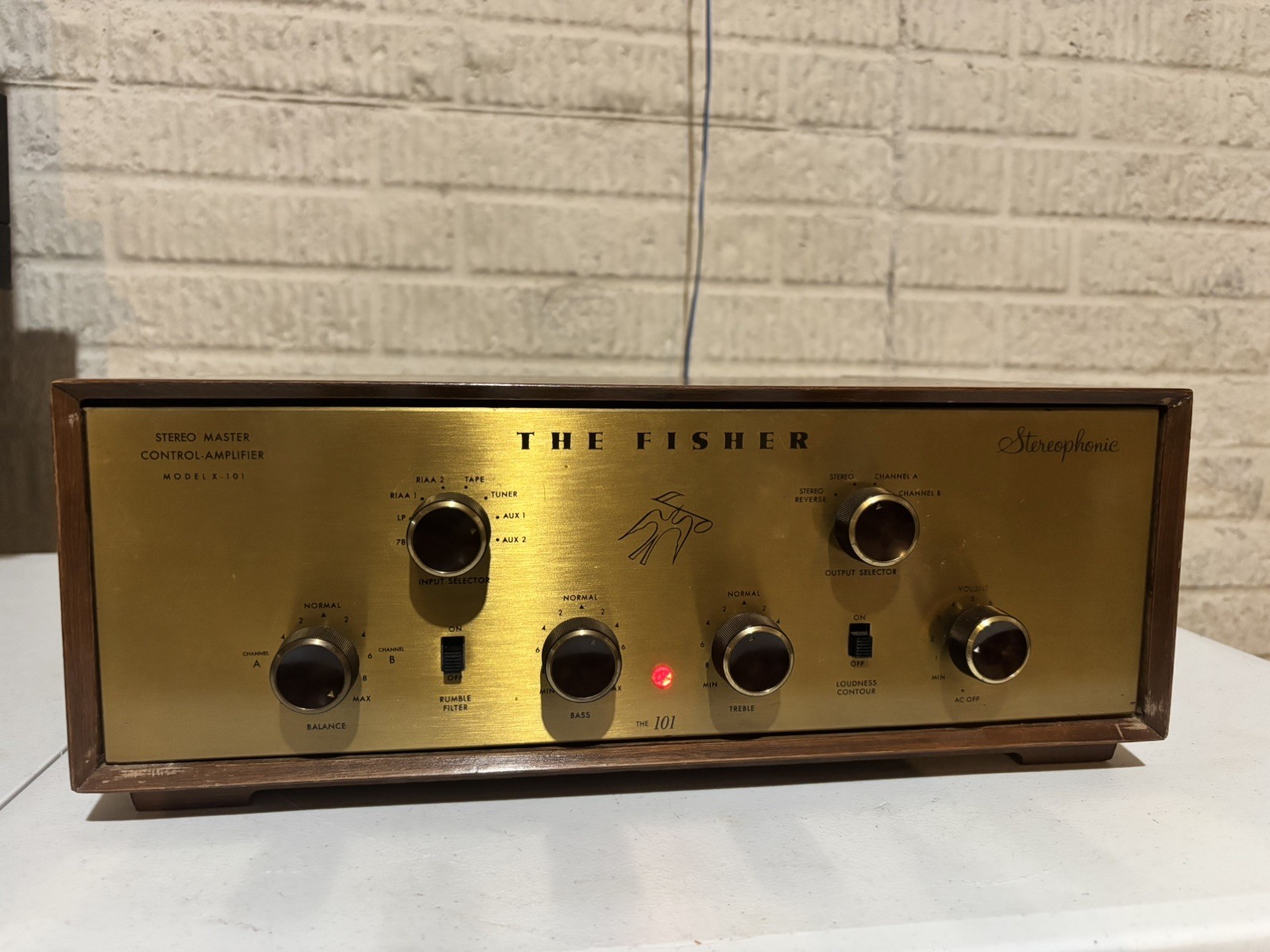 Vintage FISHER X-101 Stereo Integrated Tube Amplifier EL84 GZ34 Work