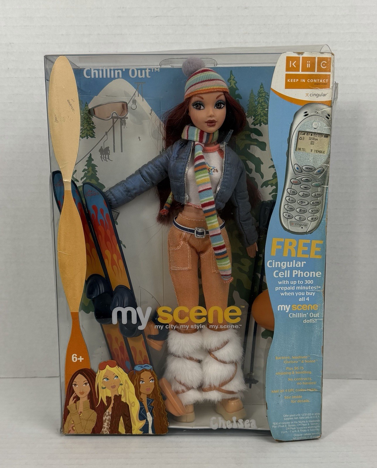 Vintage My Scene Chillin Out Chelsea Doll 2003 Mattel C1588 Ski Boots NIB - Read