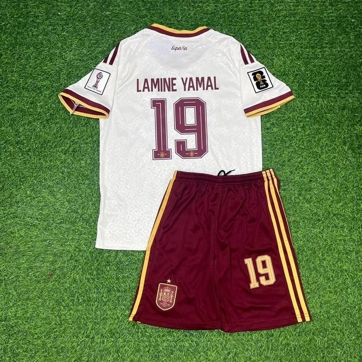 HOT ITEM Lamine Yamal #19 Spain Soccer Jersey Kit Boys Girls Youth All Size HOT ITEM Lamine Yamal #19 Spain Soccer Jersey Kit Boys Girls Youth All Size