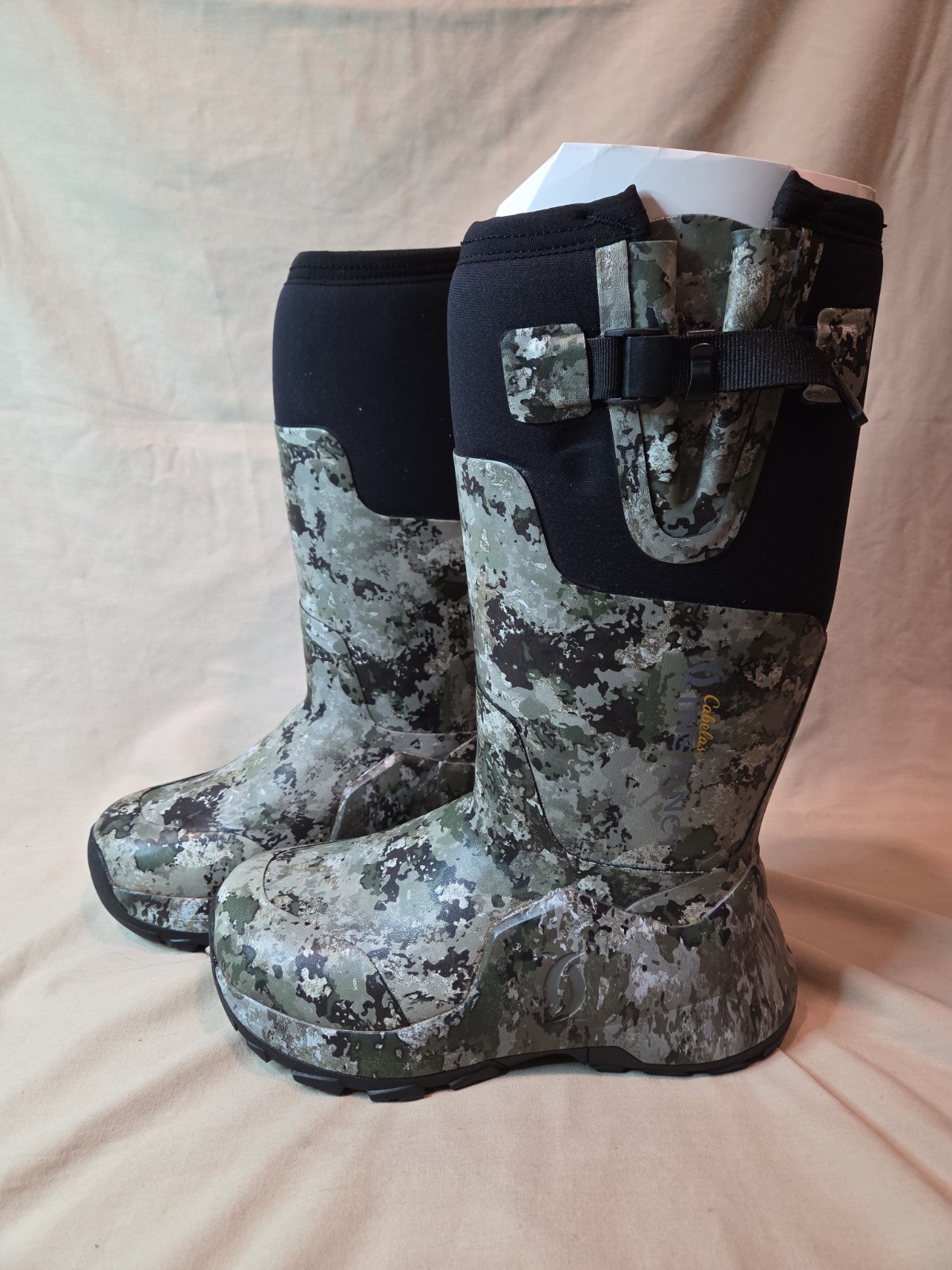 Cabela\'s Instinct Nanotherm 1600g Insulated Rubber Boots VSX Truetimber Mens 9M