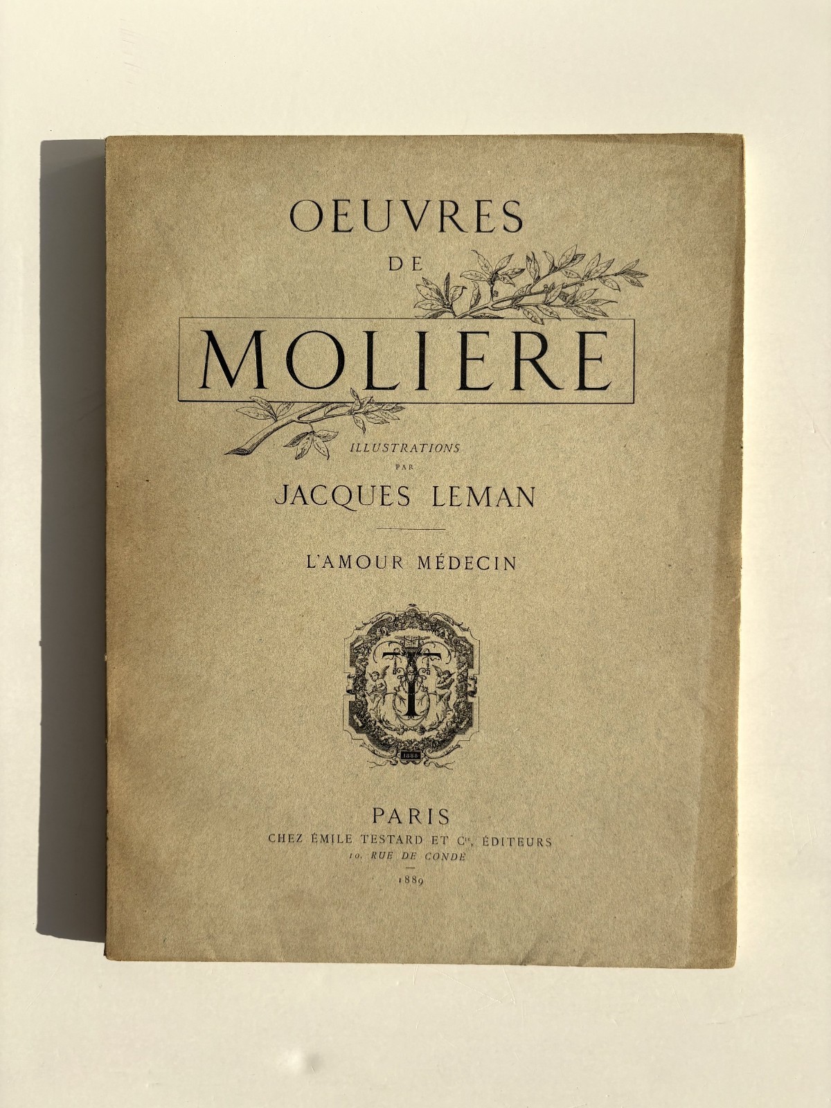 Moliere (Molière) L\'amour Médecin 1889 Émile Testard French paper wrappers Illus