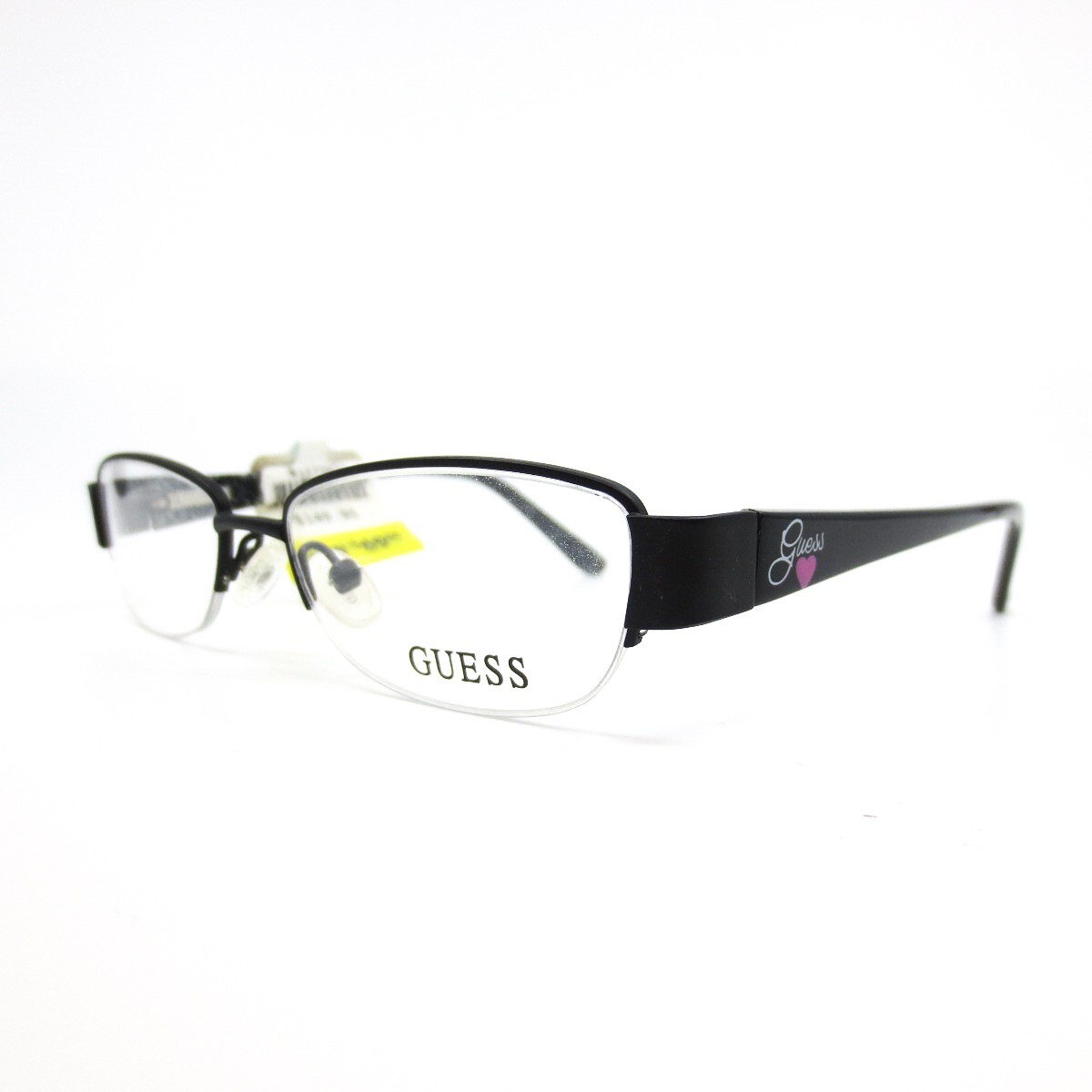 Guess Kids Eyeglasses Frames GU9130 BLK Black Oval Half Wire Rim 48-16-130