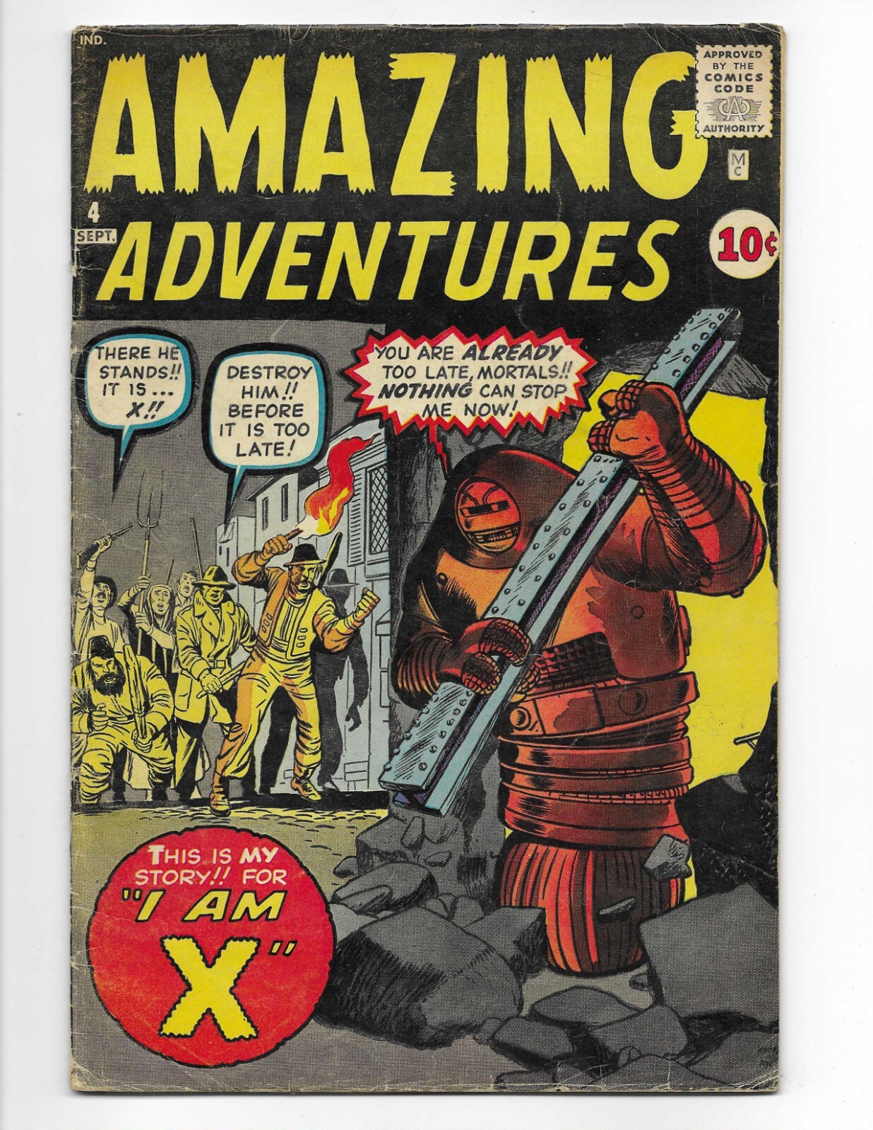 Amazing Adventures 4 1961 Marvel Comics VG 4.0 1st App Robot X Kirby Stan Lee