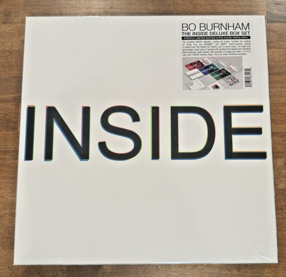 Bo Burnham Inside Deluxe 3LP Ultra Clear Vinyl Box Set 2022 NEW SEALED