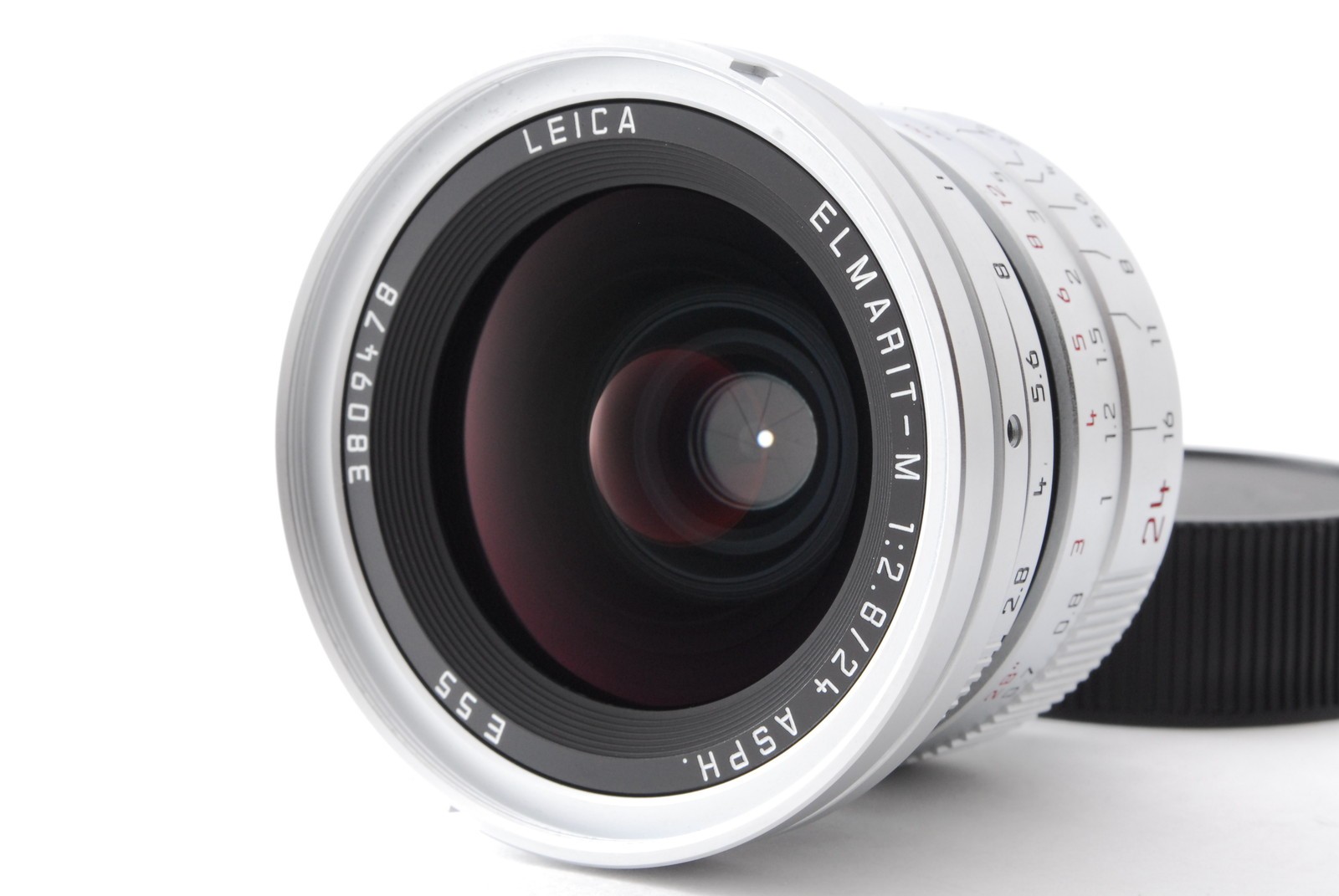 RARE [Almost Unused] Leica Elmarit M 24mm f/2.8 ASPH 6bit Silver Lens From JAPAN