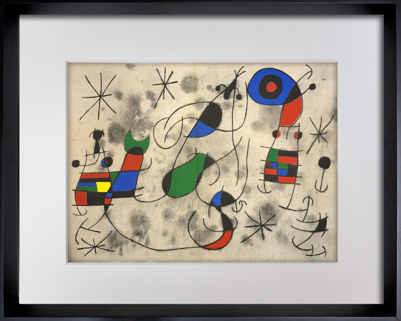 Joan Miro Original Color Lithograph Mourlot Paris 1967 Cramer 112 Framed w/COA