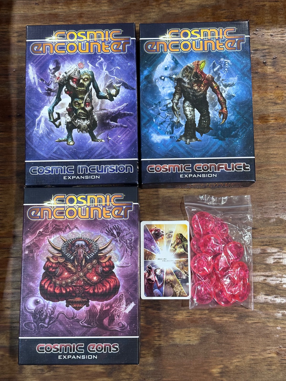 Cosmic Encounter expansions Incursion, Conflict, Eons