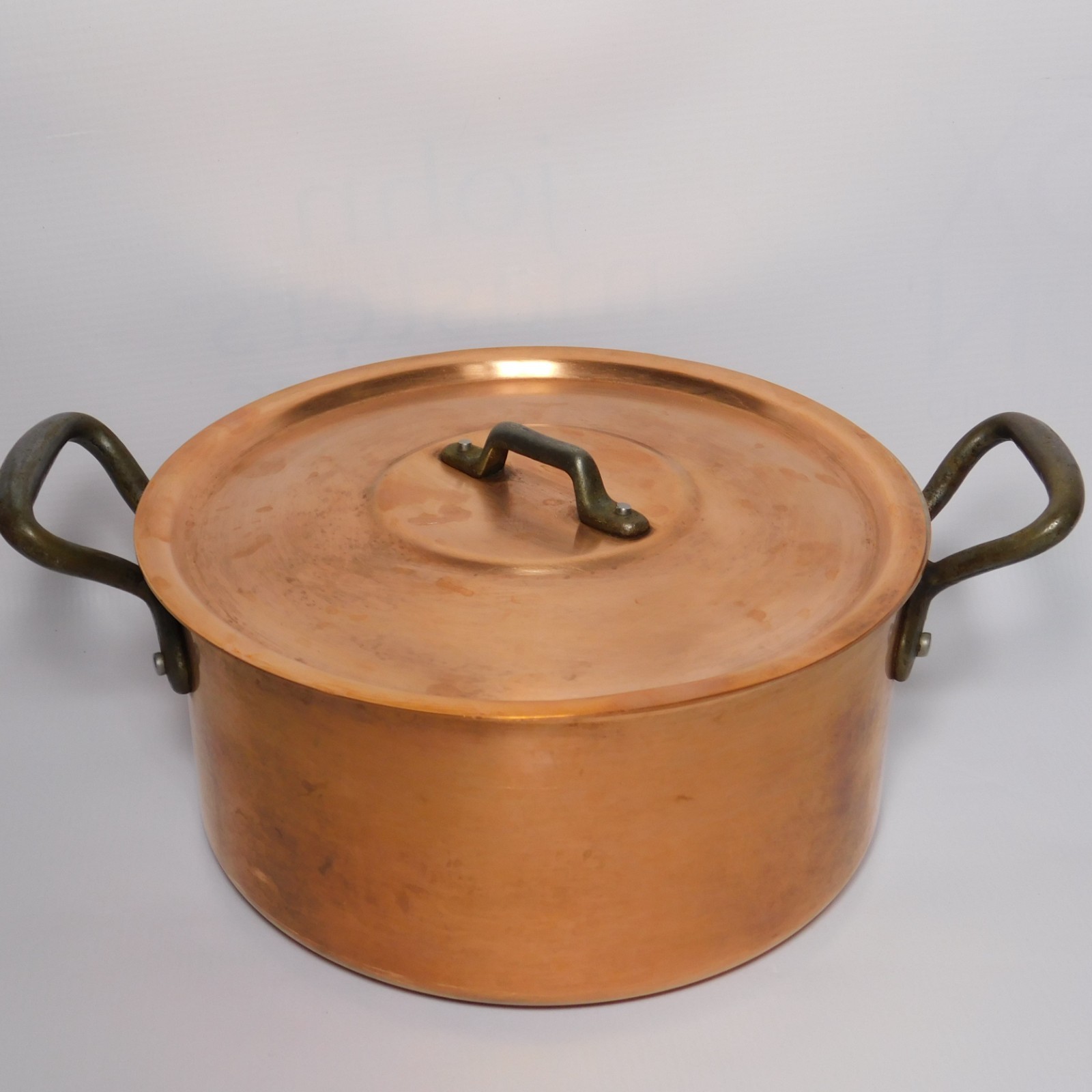 Vintage Fabrication Francaise Copper 3qt Sauce Pot Casserole Pan and Lid France