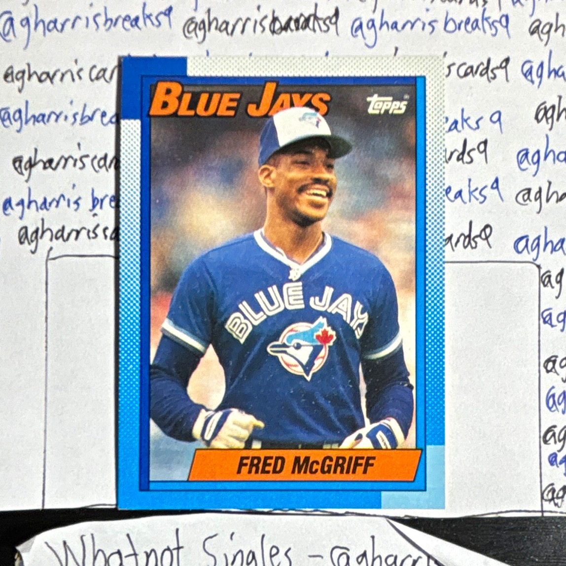 800 AVAILABLE BUY IN BULK Topps 1990 Fred McGriff Toronto Blue Jays #295 800 AVAILABLE BUY IN BULK Topps 1990 Fred McGriff Toronto Blue Jays #295