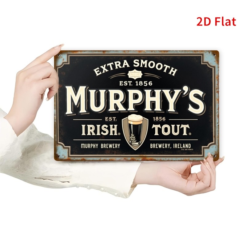 Vintage Murphy's Style Irish Stout Tin Metal Signs Home Décor 8x12 