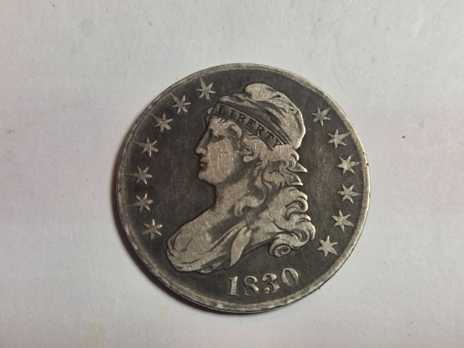1830 capped bust half dollar small o VF